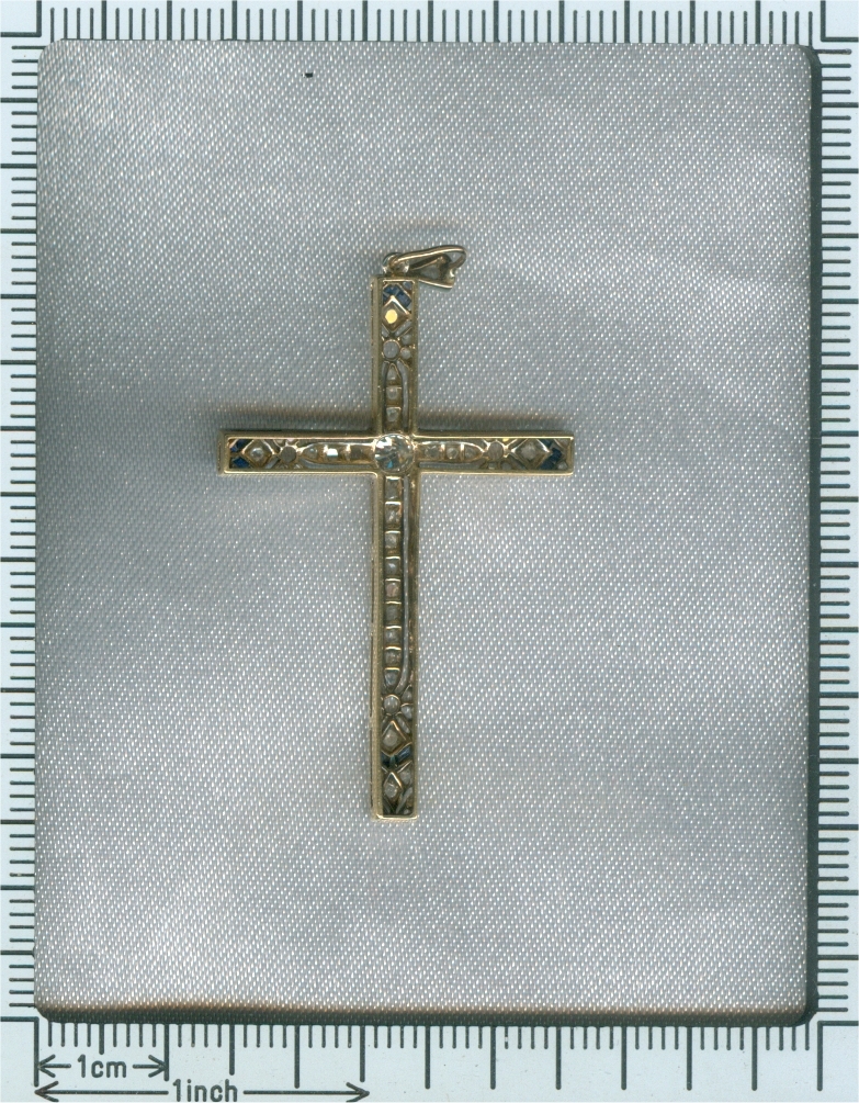 Portuguese Art Deco diamond cross (image 3 of 3)